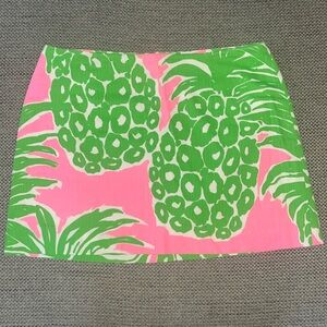 LILLY PULITZER Pineapple Flamenco Print TATE SKIRT Green & Pink Mini 4